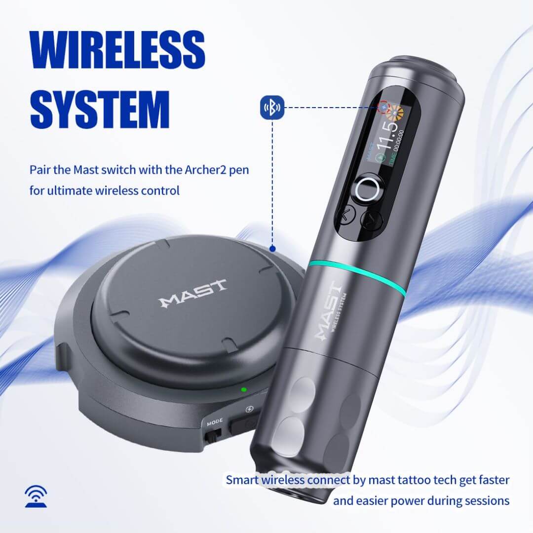 Mast Archer 2 Max Kabelloses Tattoo-PMU-Maschinenpaket - Bluetooth-Version