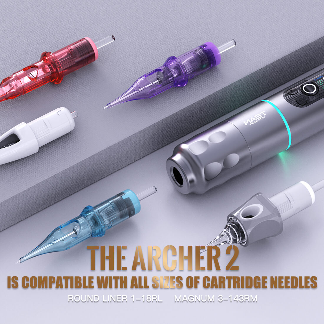 Mast Archer 2 Max Kabelloses Tattoo-PMU-Maschinenpaket - Bluetooth-Version