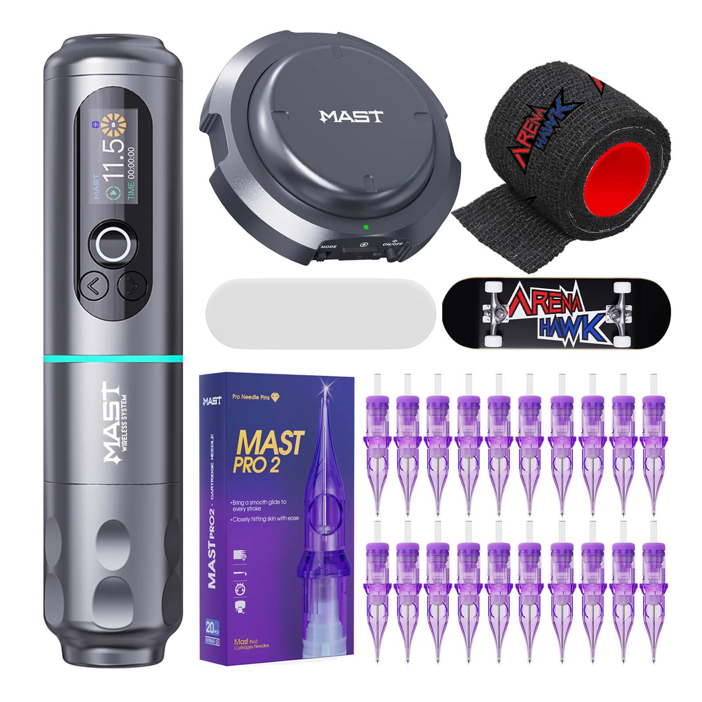 Mast Archer 2 Max Kabelloses Tattoo-PMU-Maschinenpaket - Bluetooth-Version