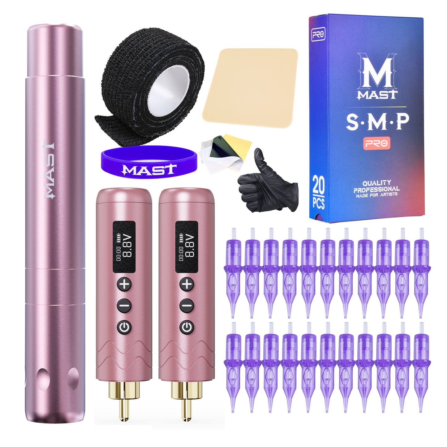 Mast Tour Air Wireless Tattoo Machine Kit Advanced Bundle (2 Batteries ver.) - Free Shipping