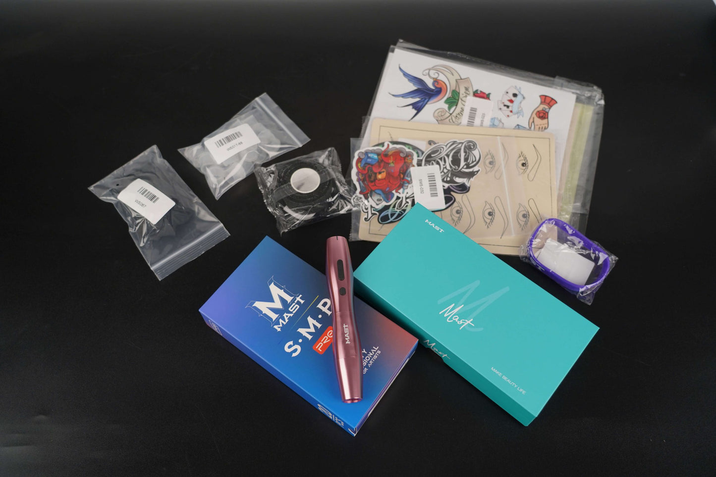 Mast P20 Kabelloses Tattoomaschinen-Set, professionelles Bundle mit Tinte