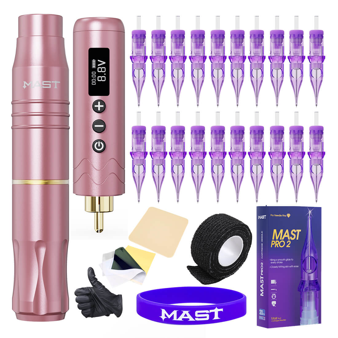 Máquina de pluma de tatuaje PMU inalámbrica Mast Tour 2 con carrera de 2,8 mm