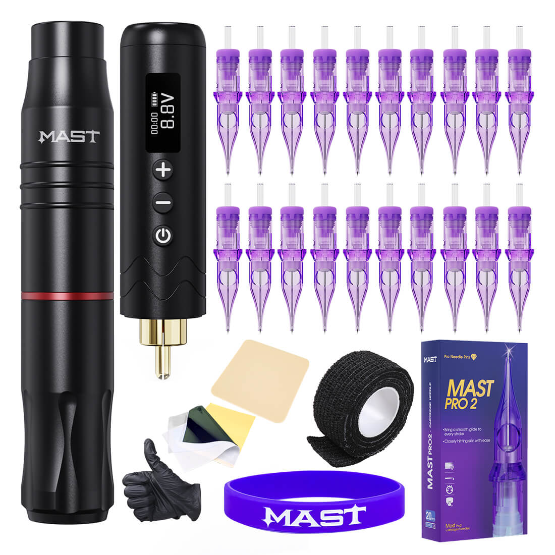 Máquina de pluma de tatuaje PMU inalámbrica Mast Tour 2 con carrera de 2,8 mm
