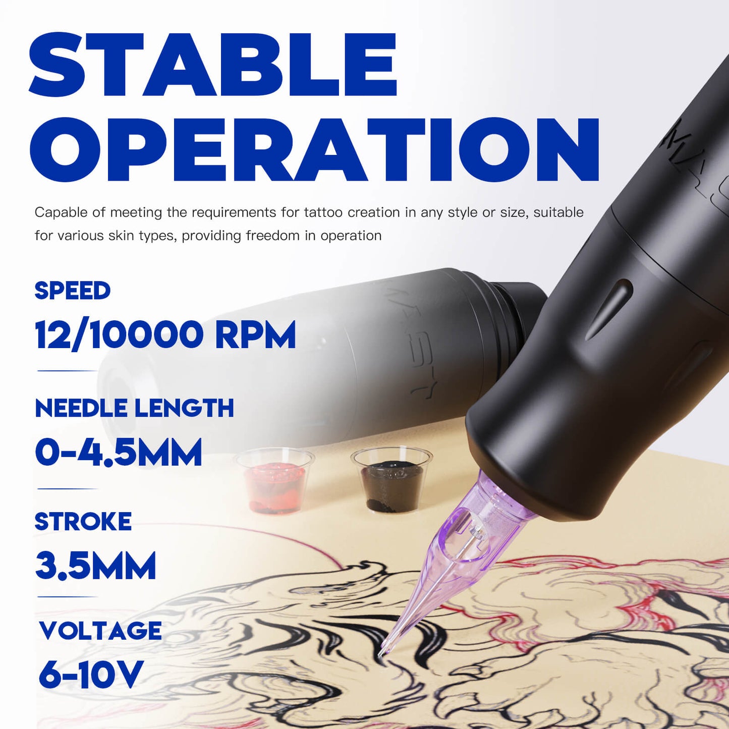 Mast Sensor 2 Tattoo Pen Machine with 3.5mm Stroke