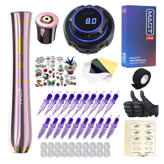Mast P40 Wireless Tattoo Kit PMU Machine Professional Bundle - Free Shipping