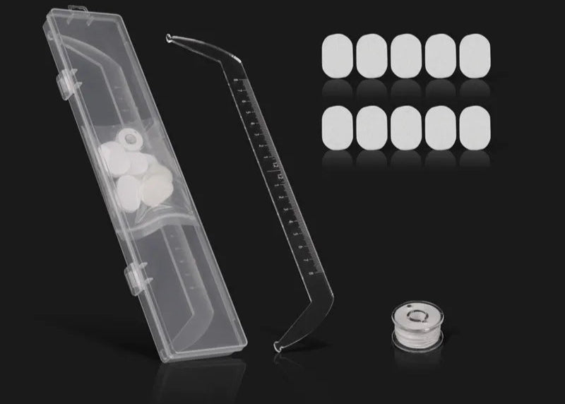 Transparent Acrylic Eyebrow Level Ruler Kit – Professional Symmetry Mapping Tool for PMU Artists