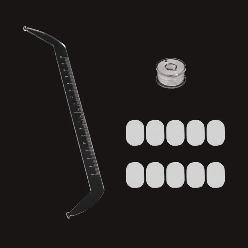 Transparent Acrylic Eyebrow Level Ruler Kit – Professional Symmetry Mapping Tool for PMU Artists