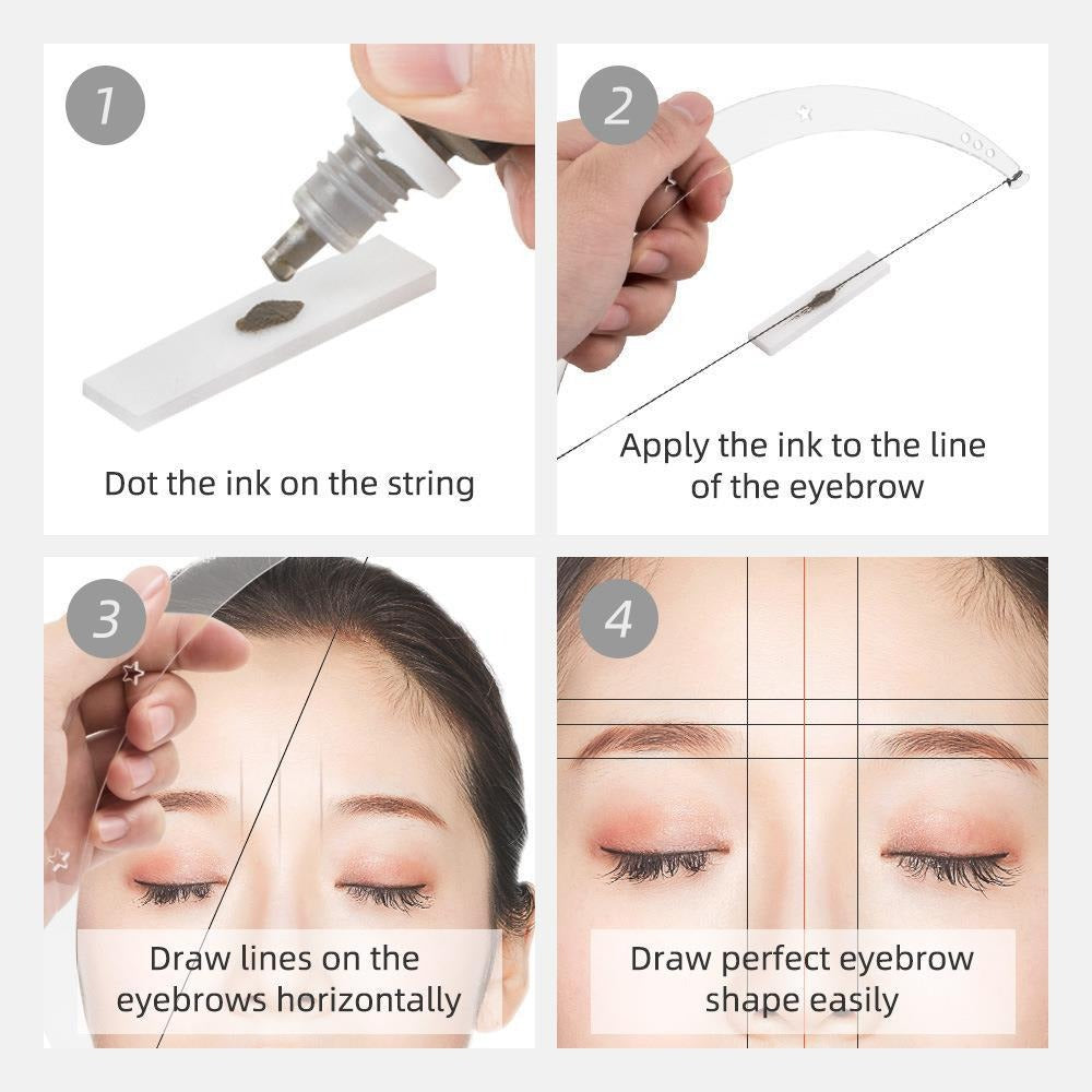 Transparent Acrylic Eyebrow Mapping Ruler – Professional Symmetry Tool for PMU Artists
