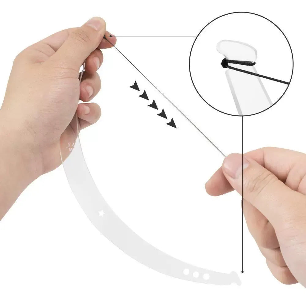 Transparent Acrylic Eyebrow Mapping Ruler – Professional Symmetry Tool for PMU Artists