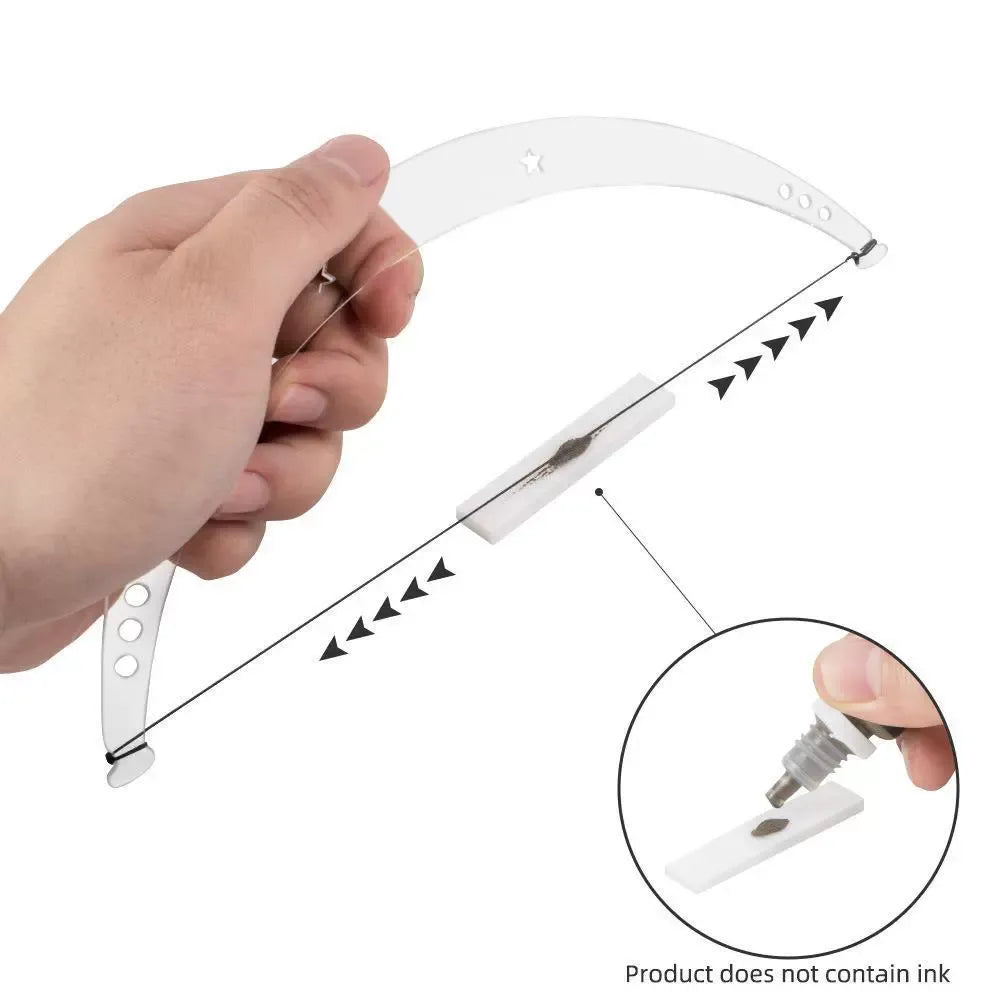 Transparent Acrylic Eyebrow Mapping Ruler – Professional Symmetry Tool for PMU Artists