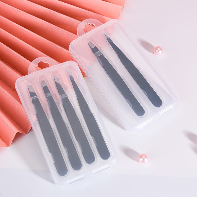 Premium Stainless Steel Tweezer Set – Precision Beauty Tool for Eyebrow Grooming & Facial Care