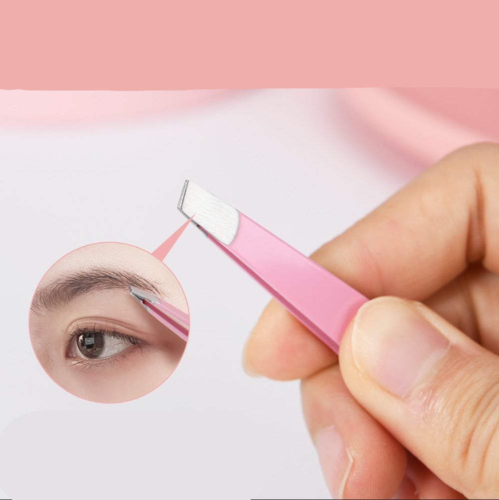 Premium Stainless Steel Tweezer Set – Precision Beauty Tool for Eyebrow Grooming & Facial Care