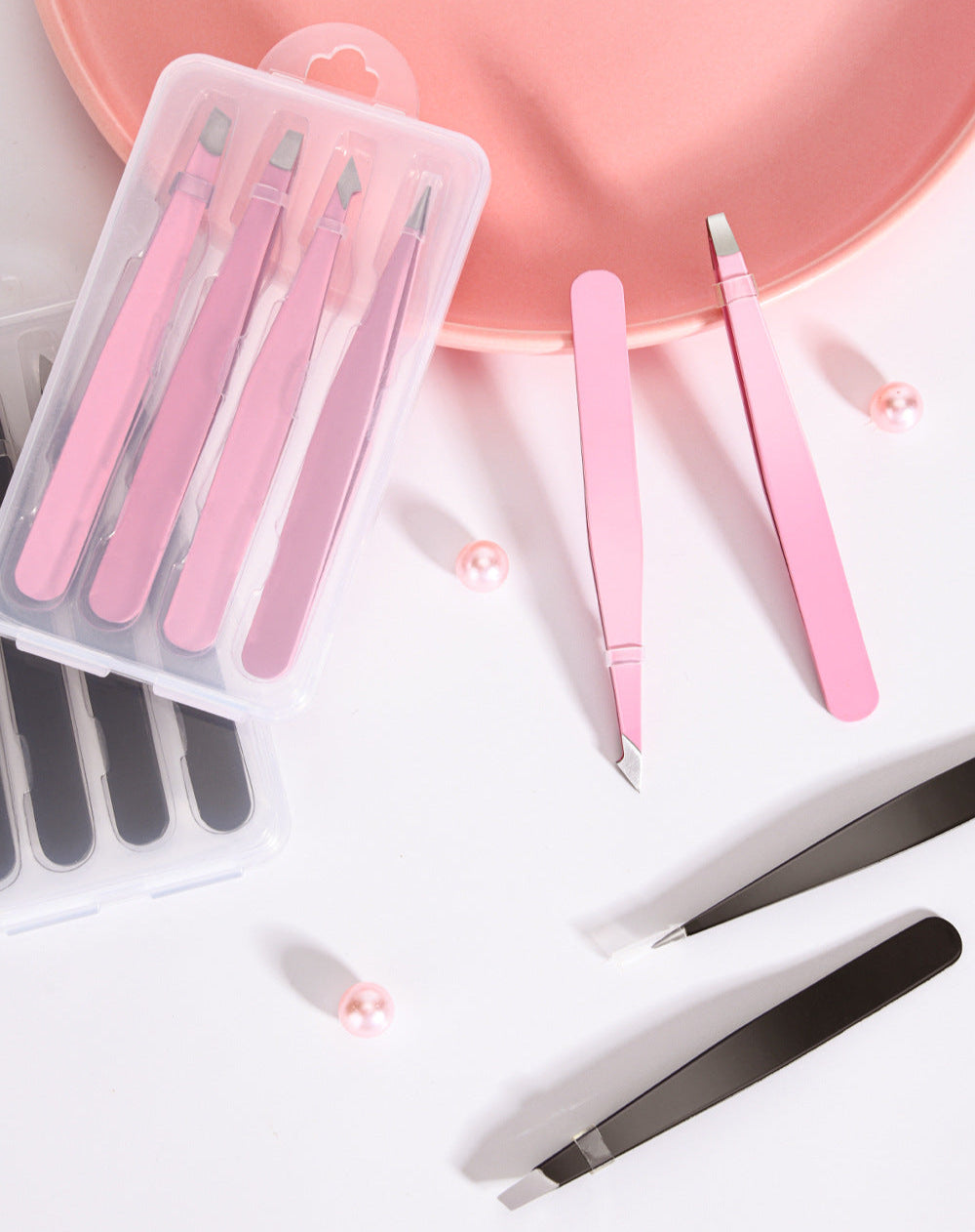 Premium Stainless Steel Tweezer Set – Precision Beauty Tool for Eyebrow Grooming & Facial Care
