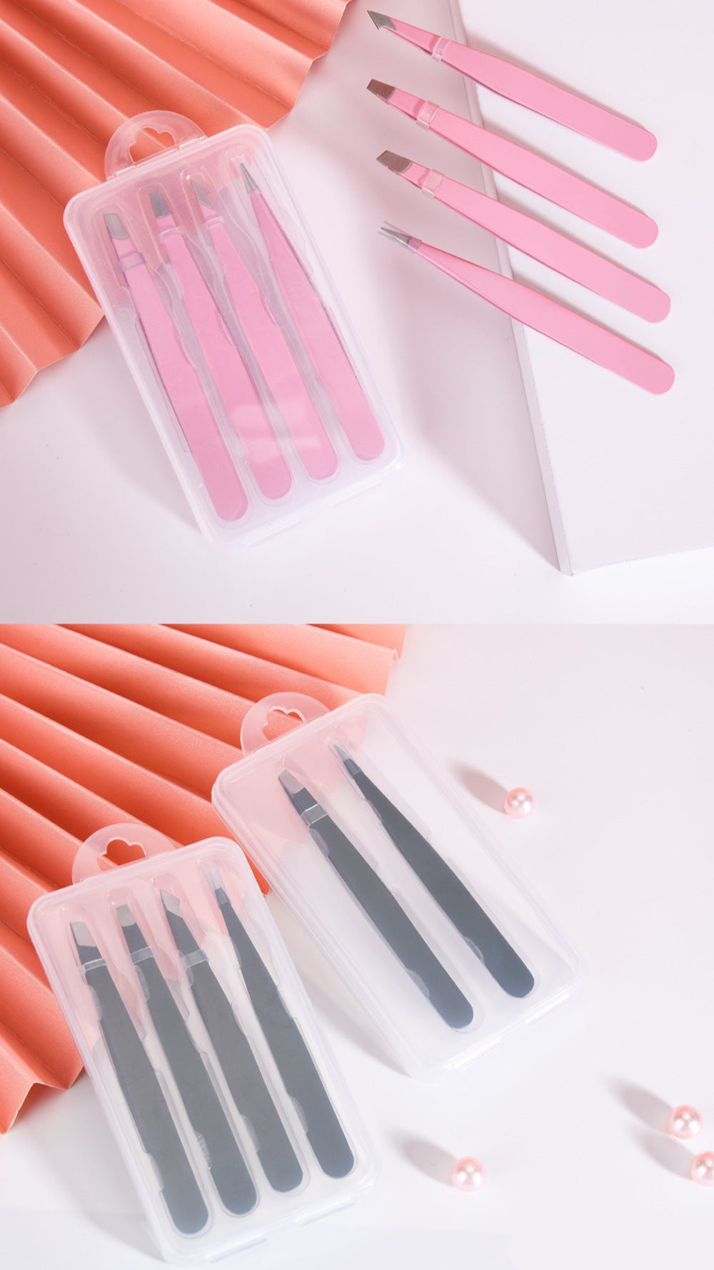 Premium Stainless Steel Tweezer Set – Precision Beauty Tool for Eyebrow Grooming & Facial Care