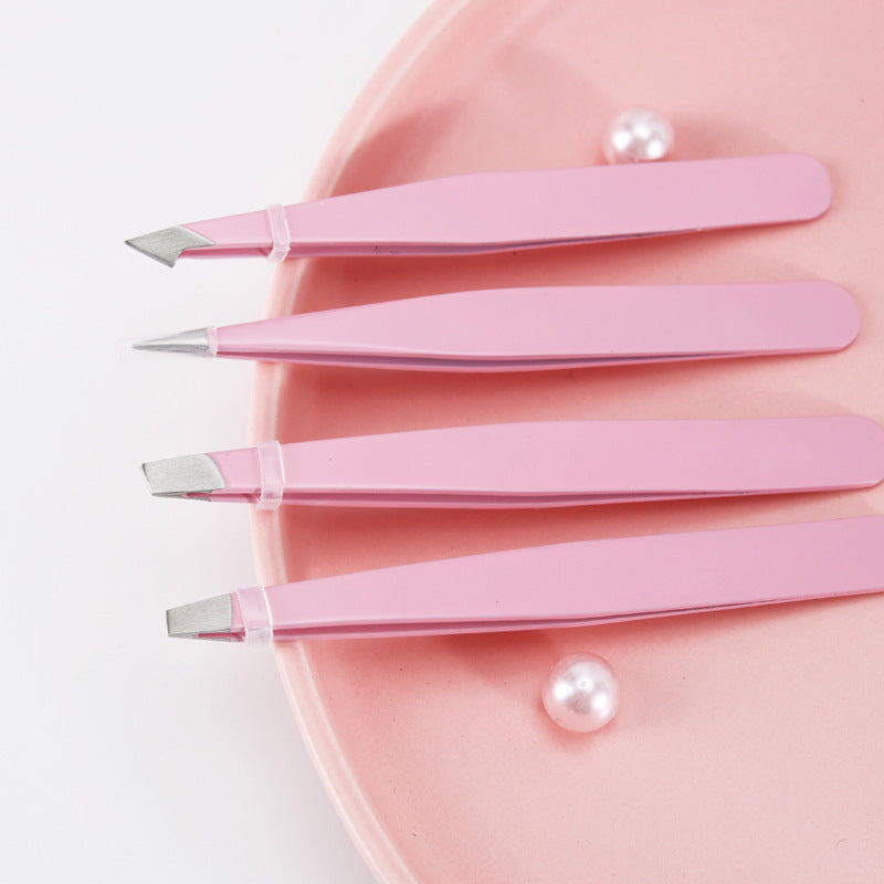 Premium Stainless Steel Tweezer Set – Precision Beauty Tool for Eyebrow Grooming & Facial Care