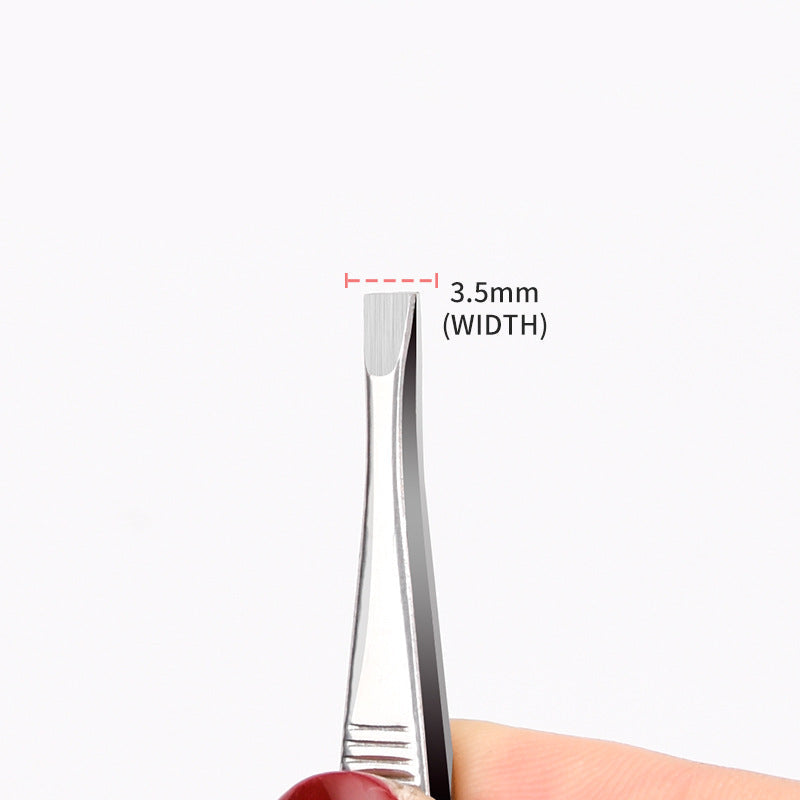 Precision Stainless Steel Tweezers – Flat & Slant Tip for Perfect Eyebrow Shaping