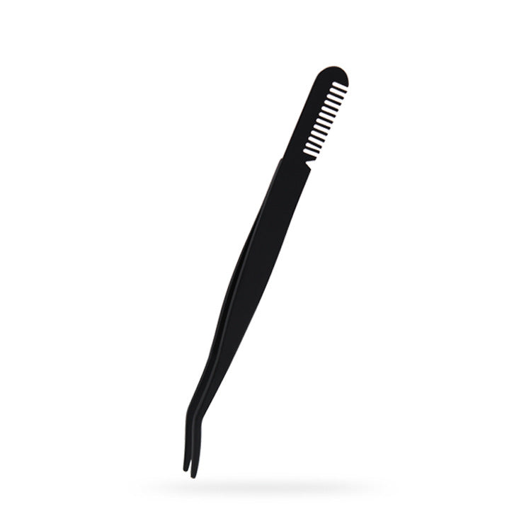 Multi-Functional Eyelash & Eyebrow Tweezers with Comb – Precision Beauty Tool for Lash Application & Grooming