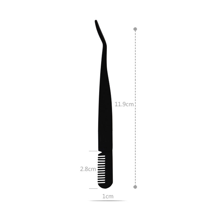 Multi-Functional Eyelash & Eyebrow Tweezers with Comb – Precision Beauty Tool for Lash Application & Grooming