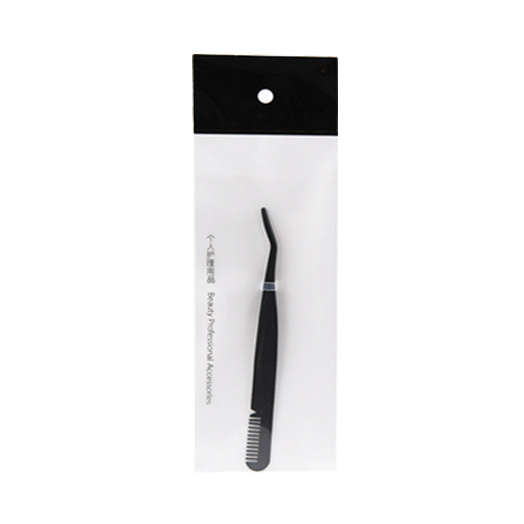 Multi-Functional Eyelash & Eyebrow Tweezers with Comb – Precision Beauty Tool for Lash Application & Grooming