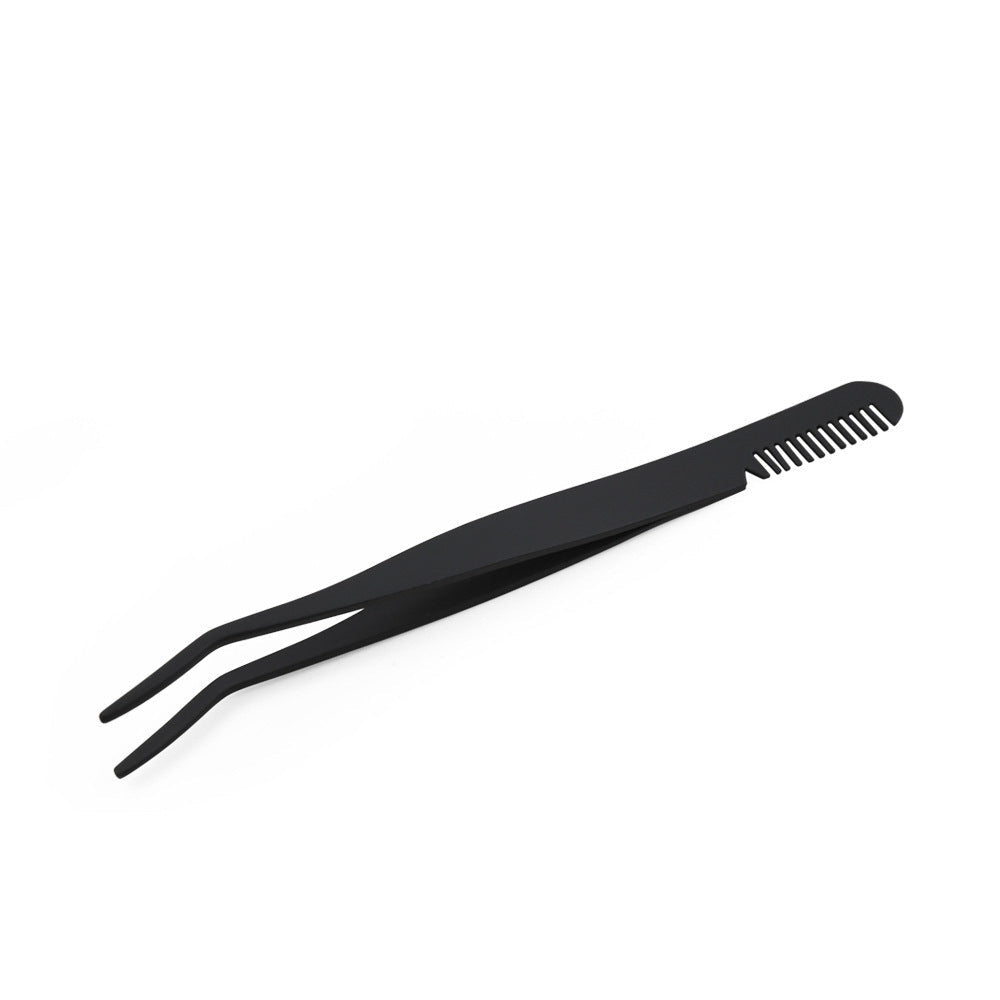 Multi-Functional Eyelash & Eyebrow Tweezers with Comb – Precision Beauty Tool for Lash Application & Grooming