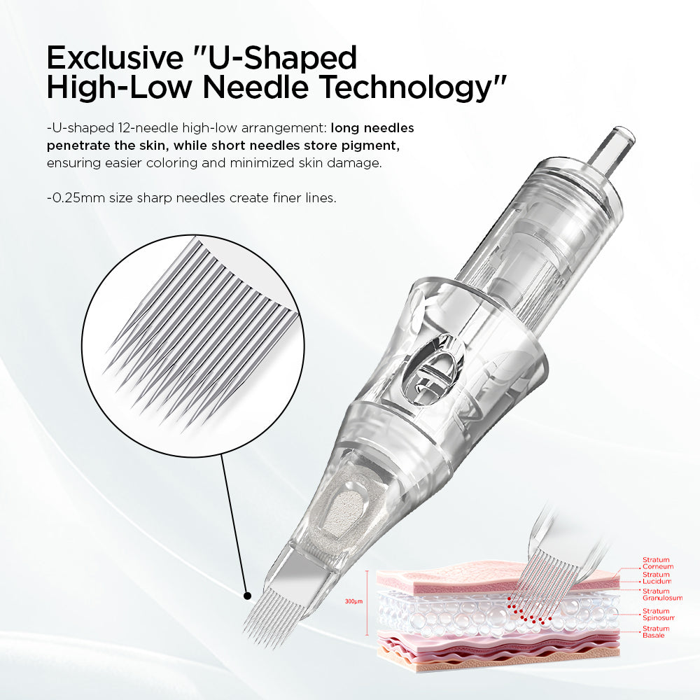 V6 Universal Needle Cartridge – UX14/0.18-ST and UX12/0.25-ST (10PCS/Box)