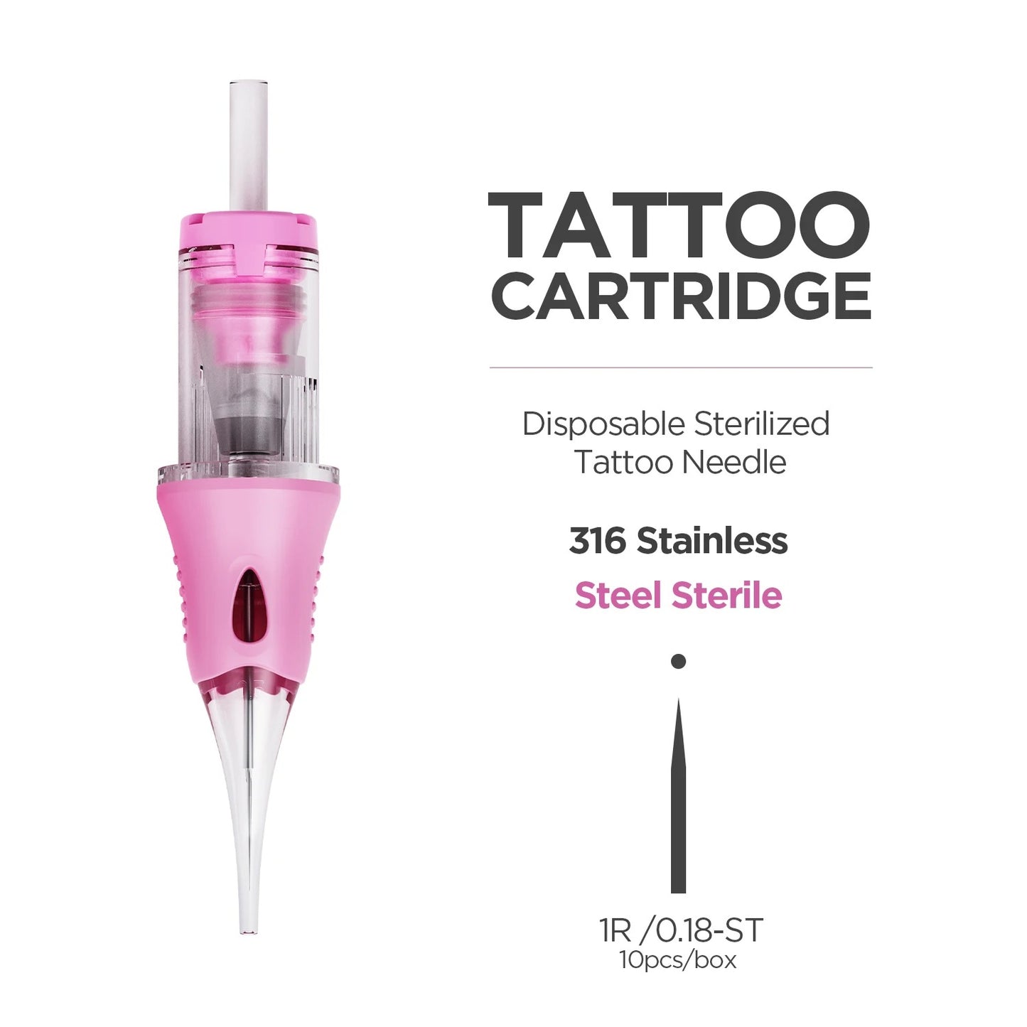 V6 Universal Needle Cartridge β Integrated Pink Silicone Design - 10PCS/BOX