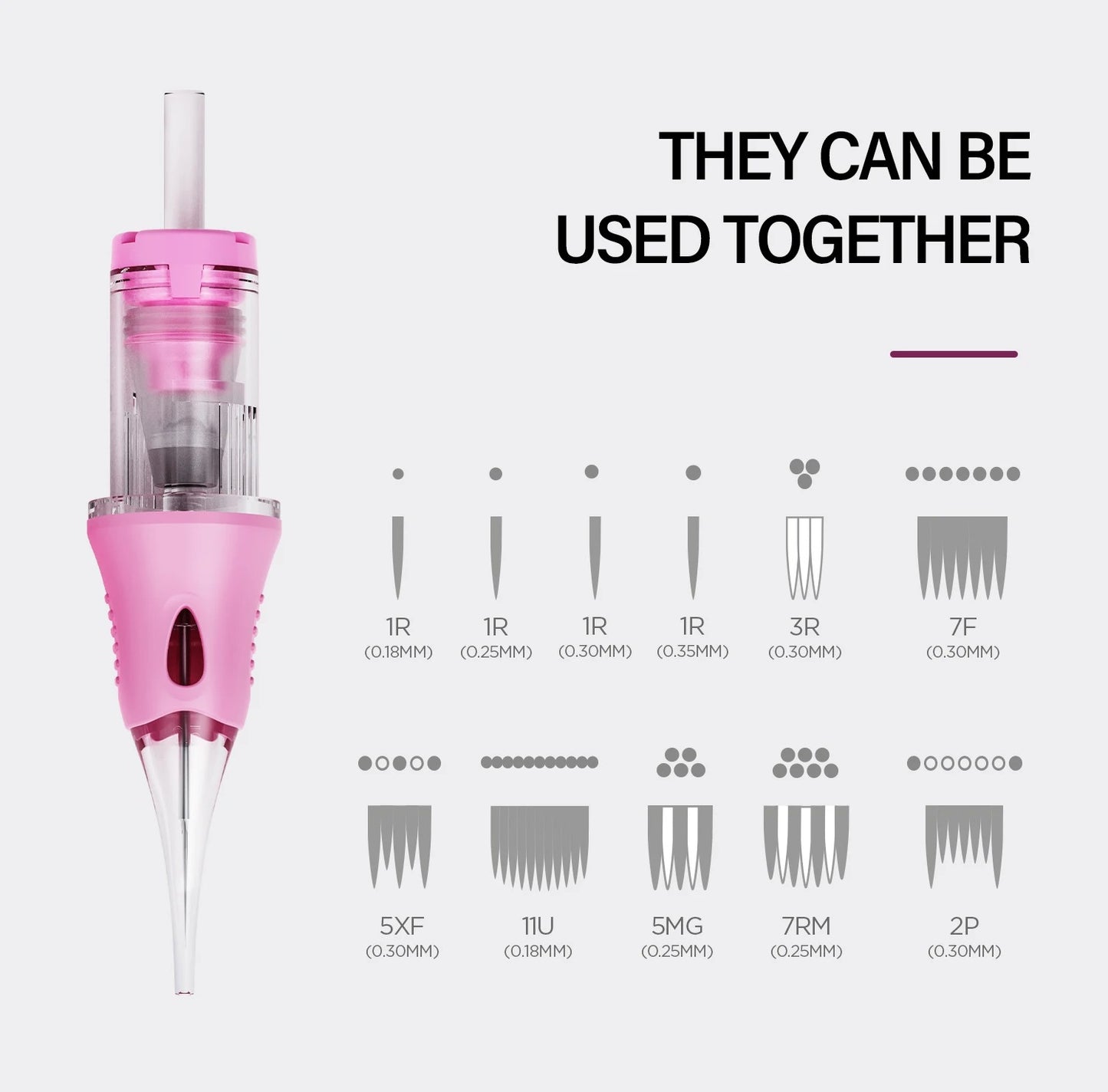 V6 Universal Needle Cartridge β Integrated Pink Silicone Design - 10PCS/BOX