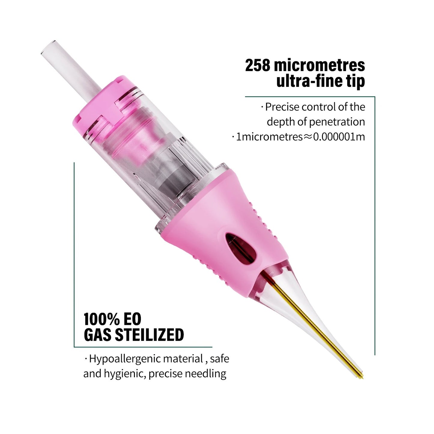 V6 Universal Needle Cartridge - Pink Silicone 4.0 Nano Diamond-Shaped - 10PCS/BOX