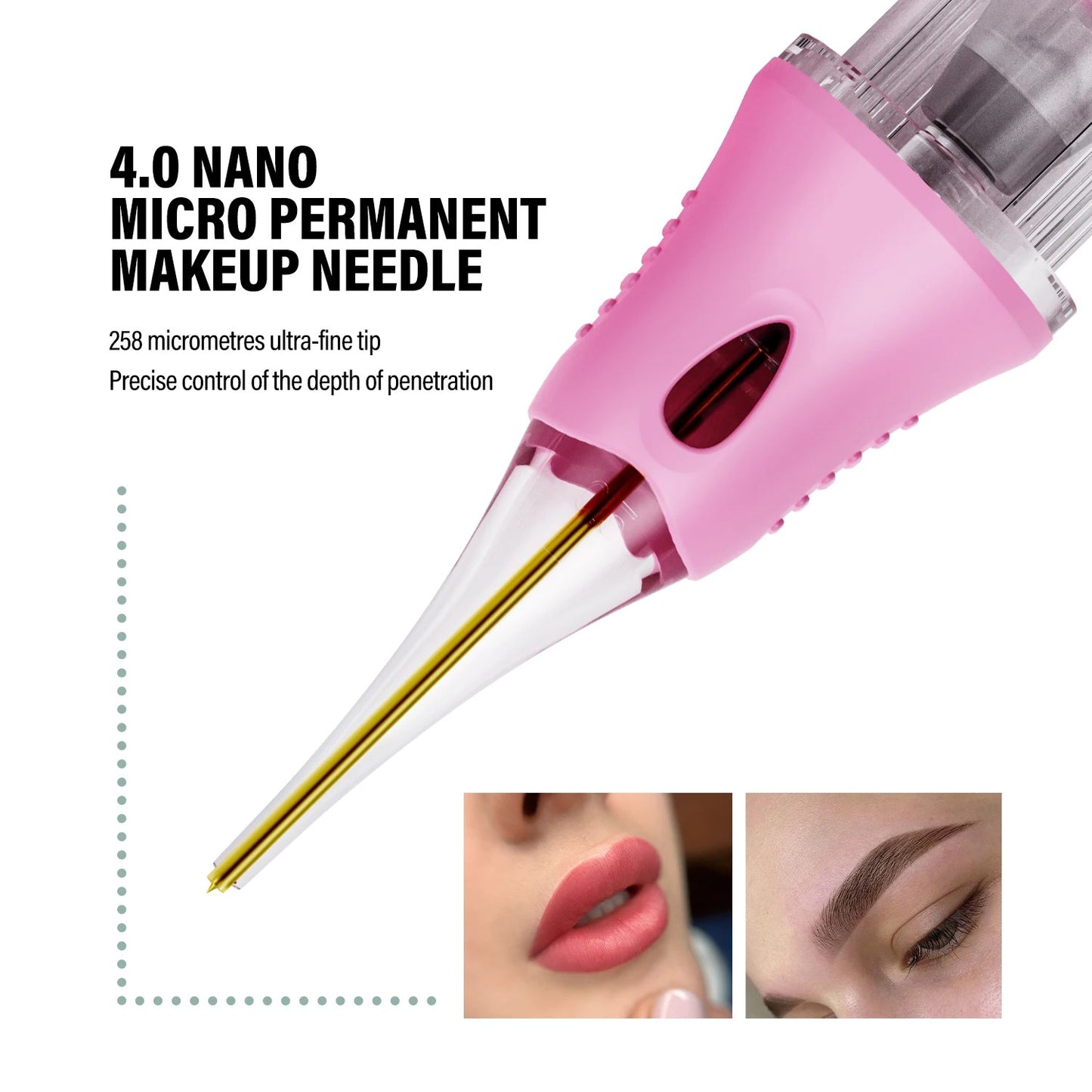 V6 Universal Needle Cartridge - Pink Silicone 4.0 Nano Diamond-Shaped - 10PCS/BOX