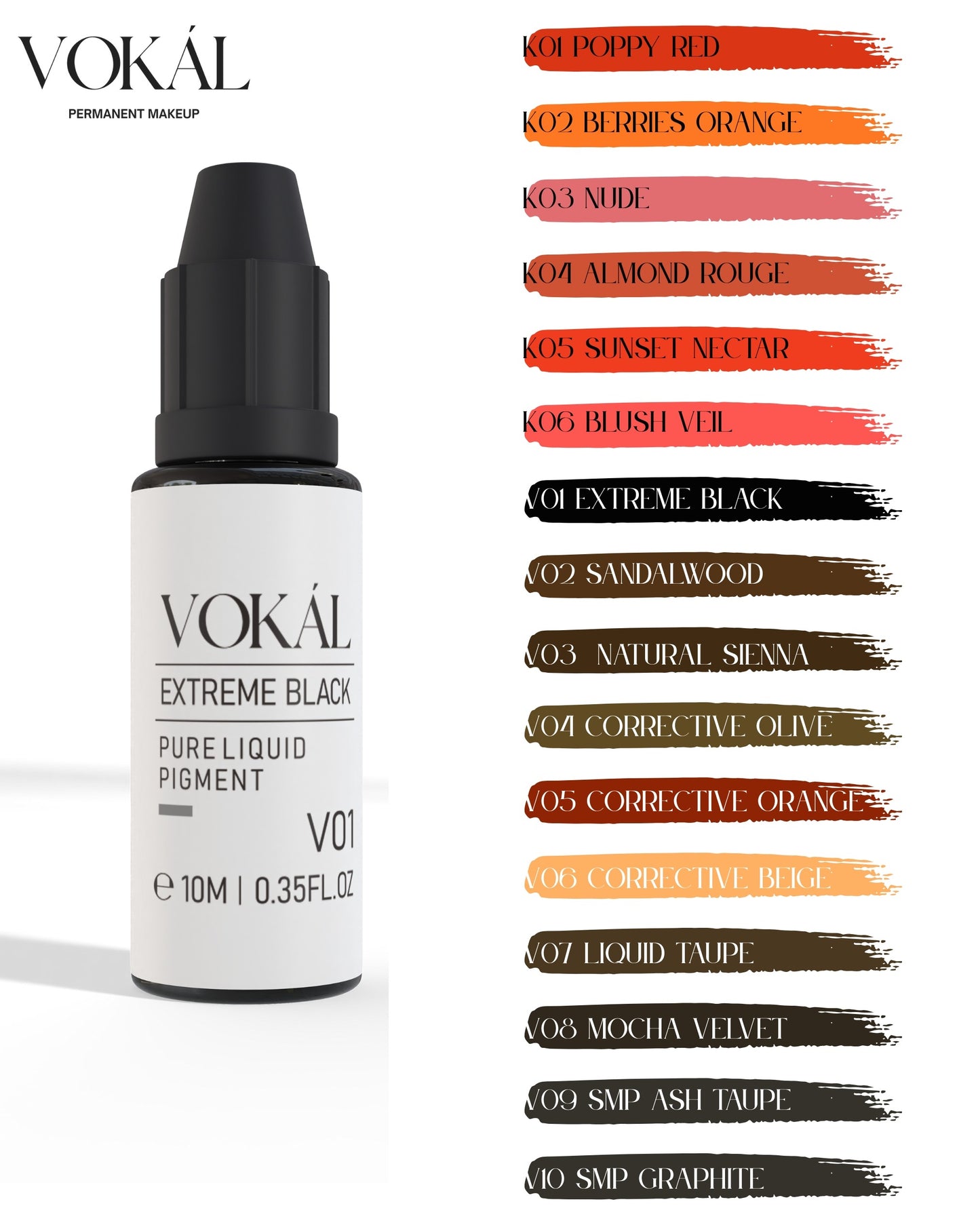 VOKAL™ Professional Water-Based Pigments – 10ml Collection