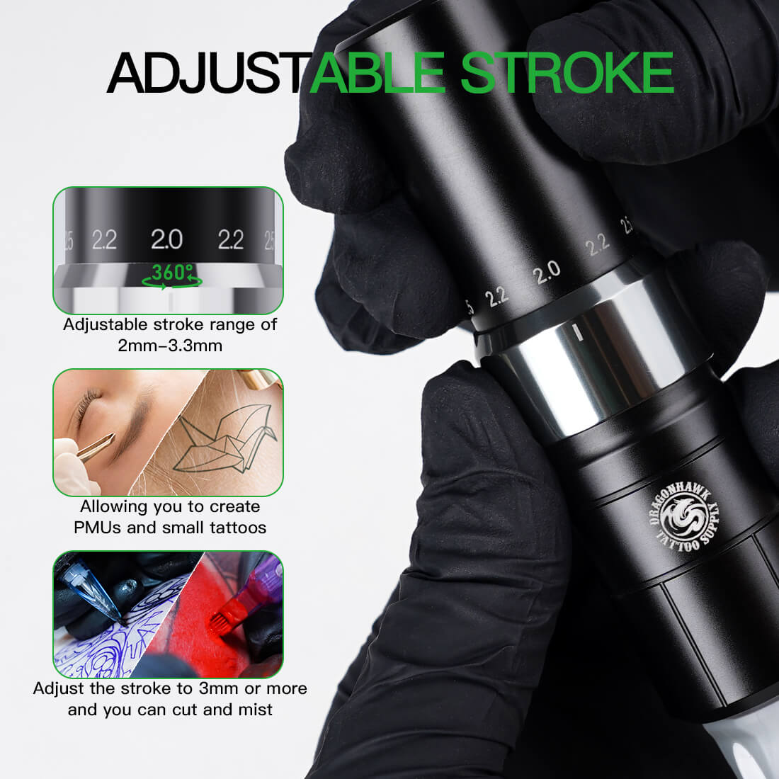 Mast Tour Y23 PMU Tattoo Pen Machine with 6 Stroke Length WQ008