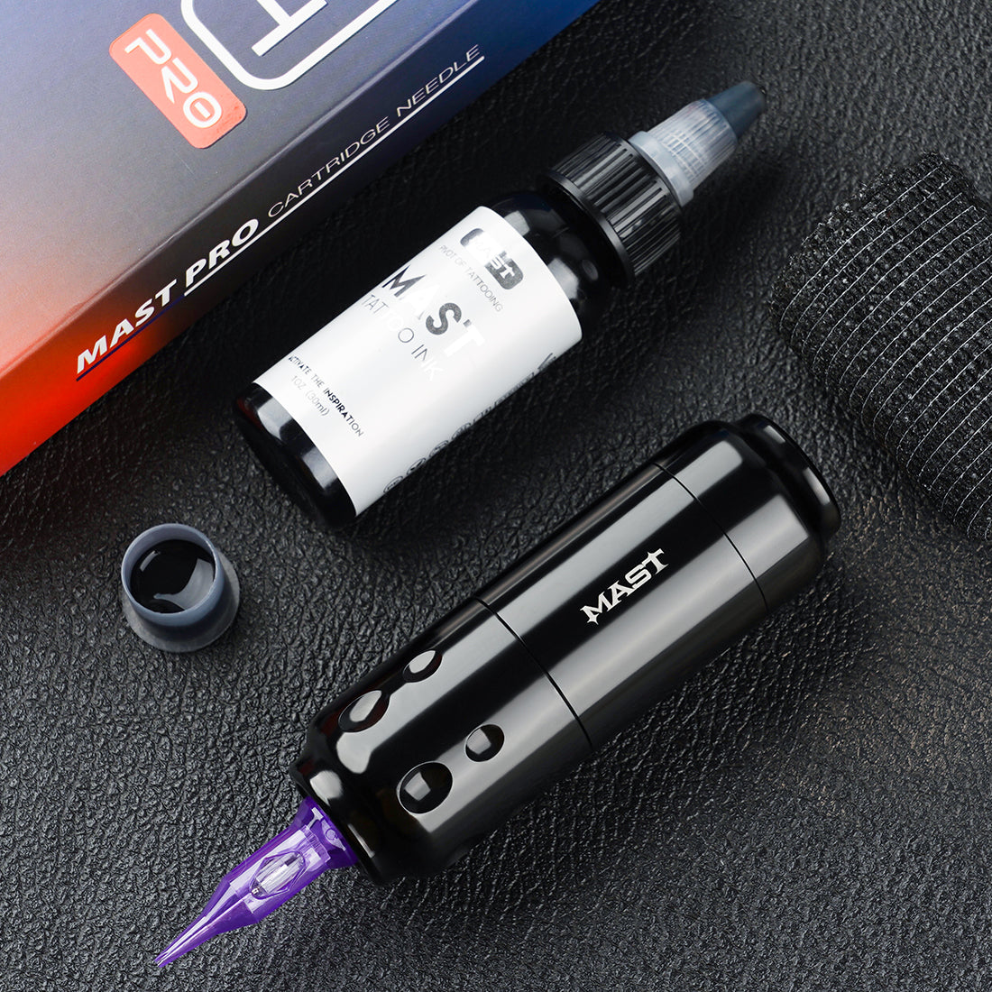 Máquina de tatuaje con sensor de mástil PMU y conexión RCA, 4 mm de recorrido, WQ827