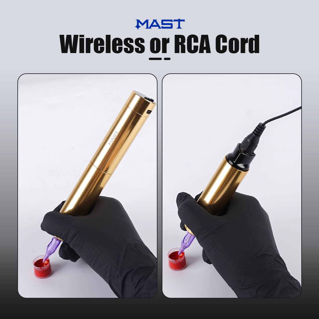 Mast Tour Y22 (Golden) Wireless PMU Pen Machine 3.0MM Stroke - Free Shipping