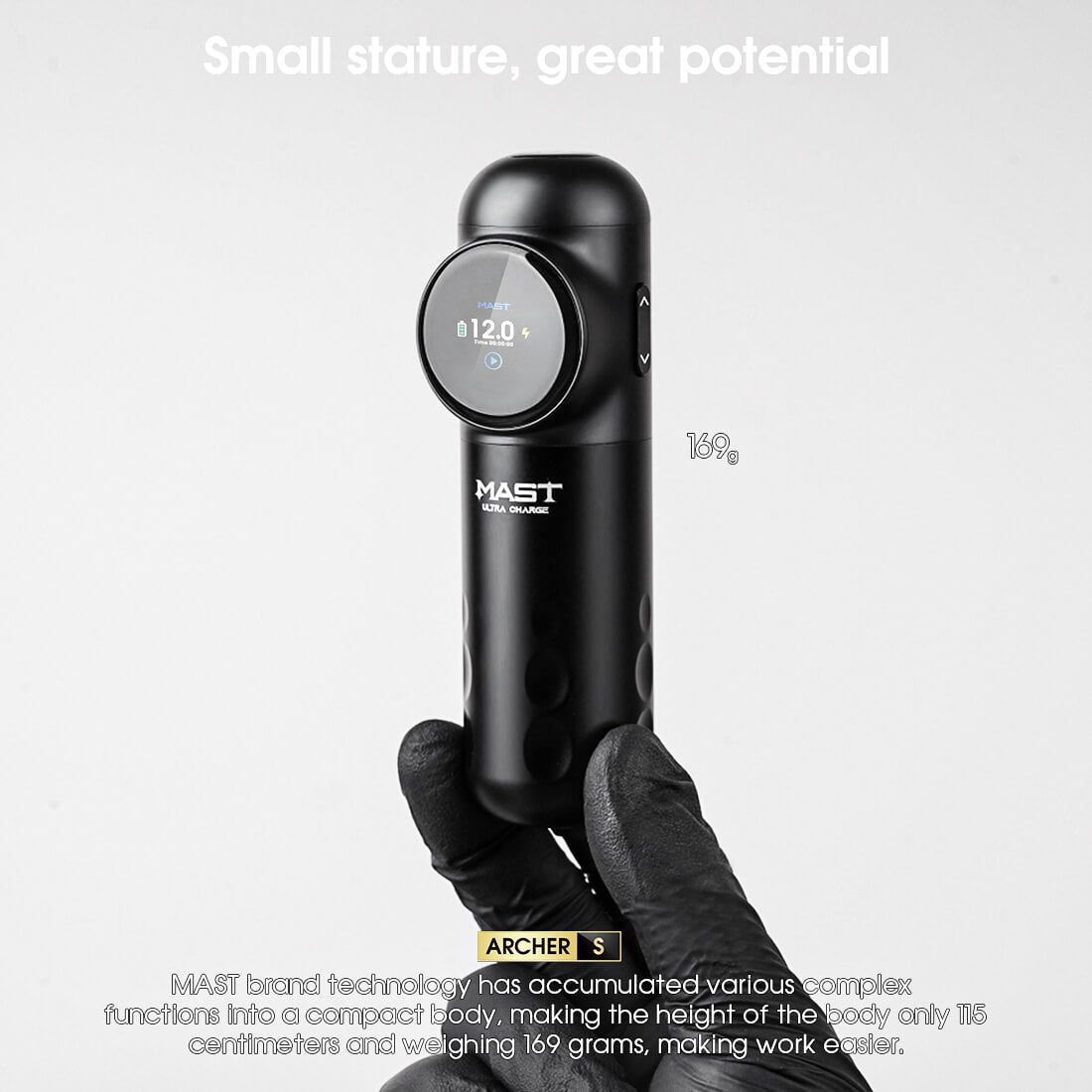 Mast Archer S Wireless Tattoo Pen Machine with 4.2MM Stroke Ultra Fast Charging - Free Shipping