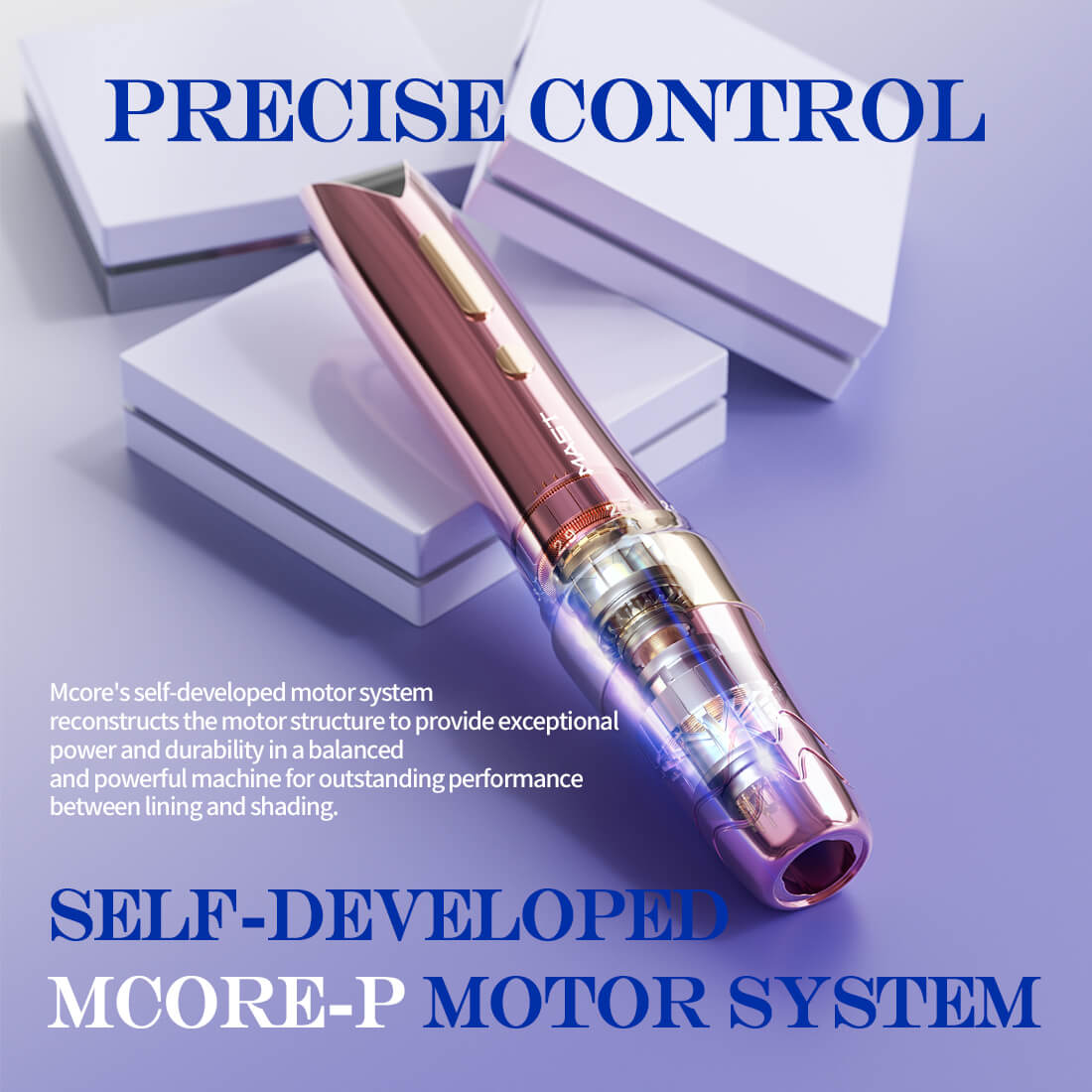 Mast P60 Wireless PMU Tattoo Pen Machine with Adjustable Strokes 2.2MM-3.2MM - Free Shipping