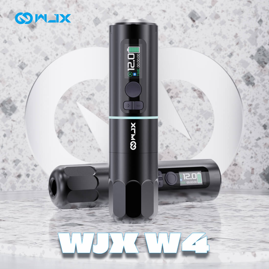 WJX W4 Wireless PMU Tattoo Pen Machine with 3.5MM Stroke Two Batteries - Free Shipping