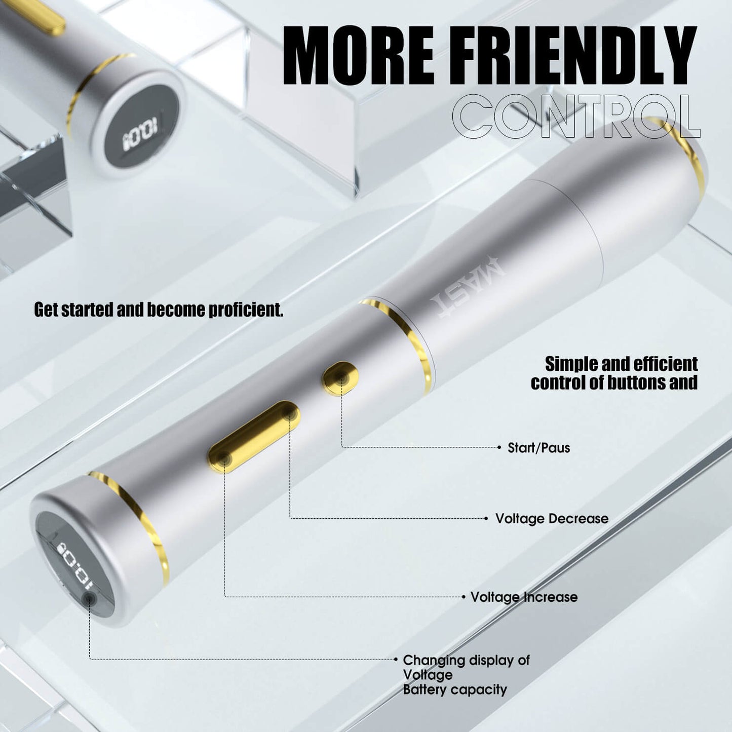 Mast P40 Wireless Tattoo Kit PMU Machine Professional Bundle - Free Shipping