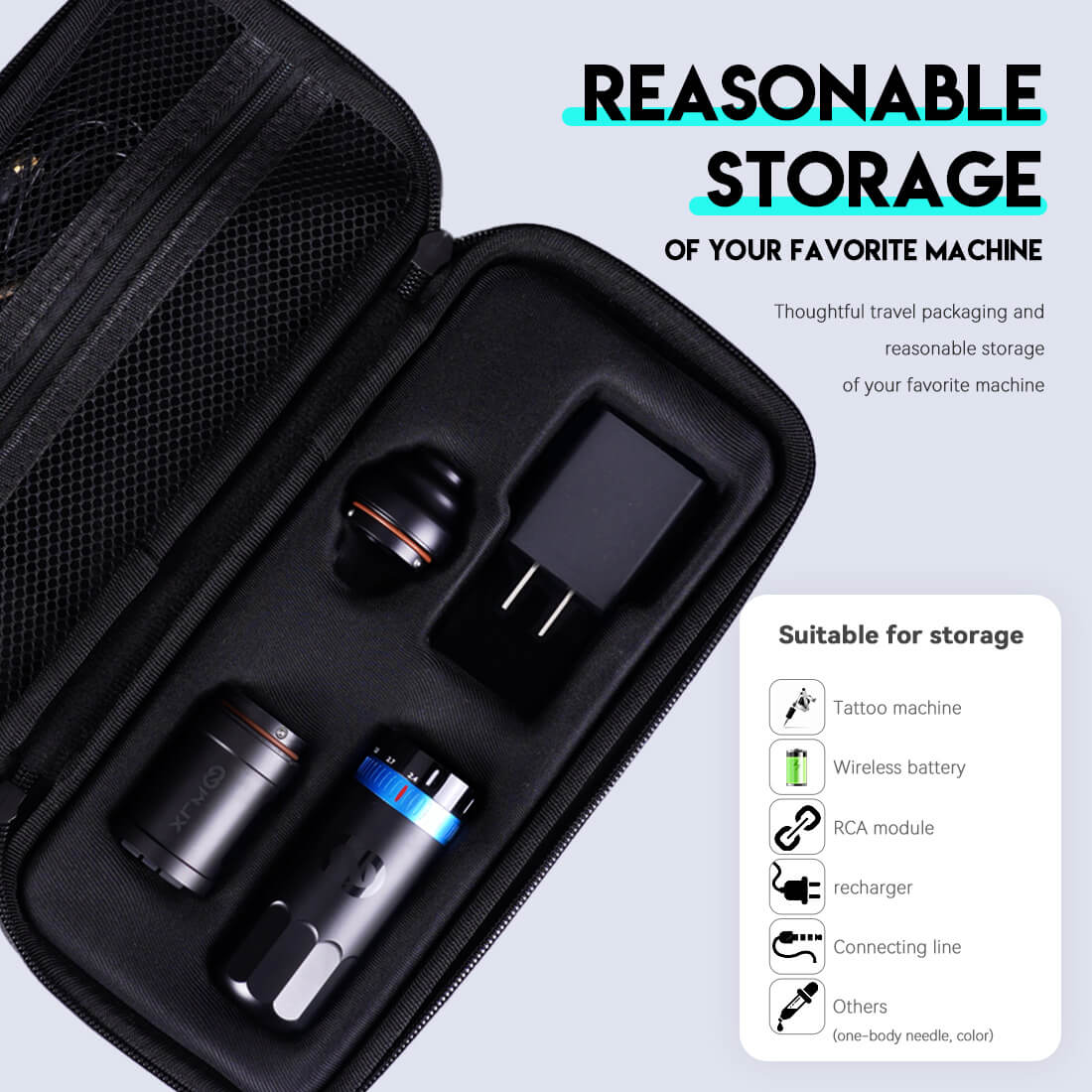WJX W3 Wireless PMU Tattoo Pen Machine 2.4-4.2MM Strokes Fast Charging