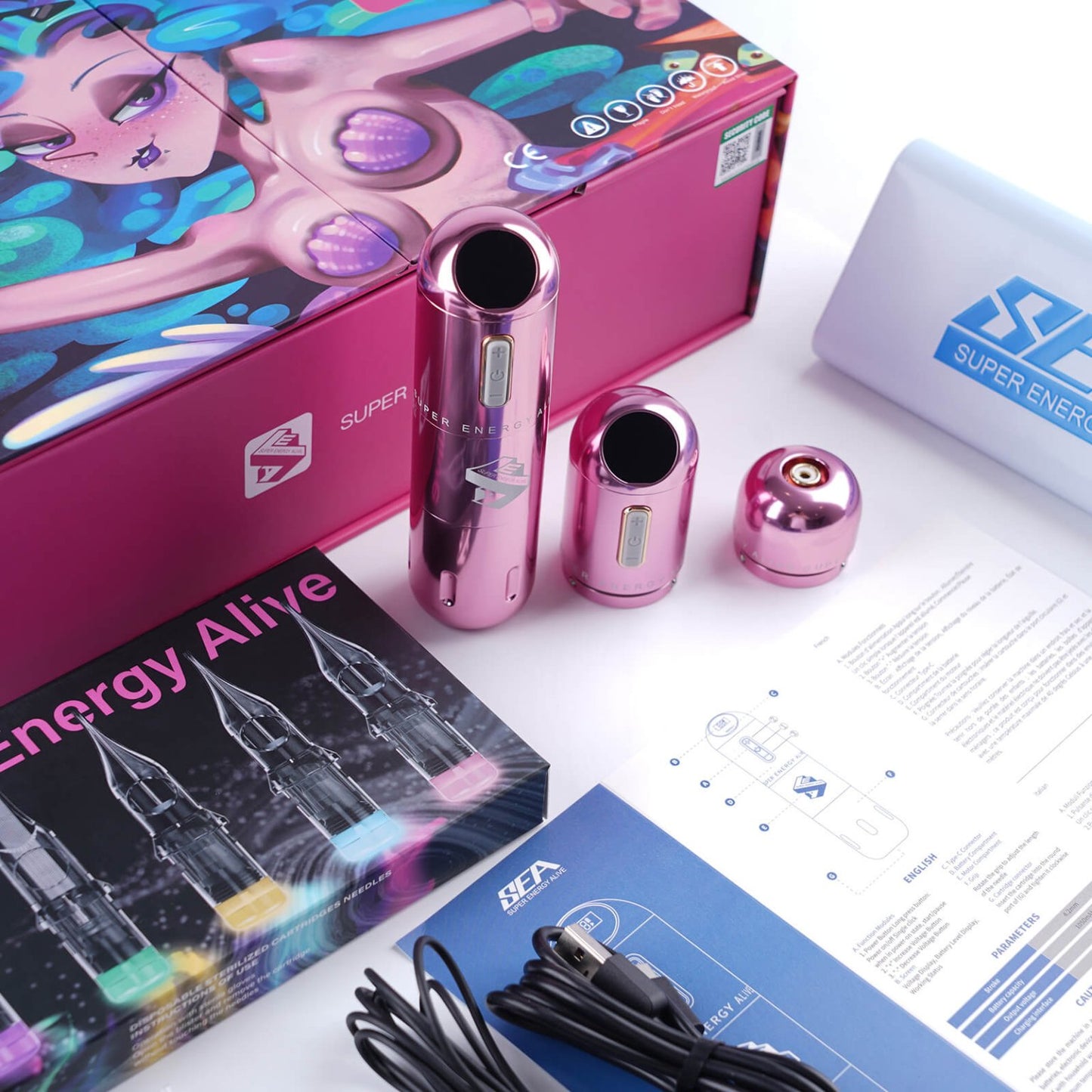 Dragonhawk SEA X Flash Wireless Tattoo Machine Professional Bundle – Free Shipping