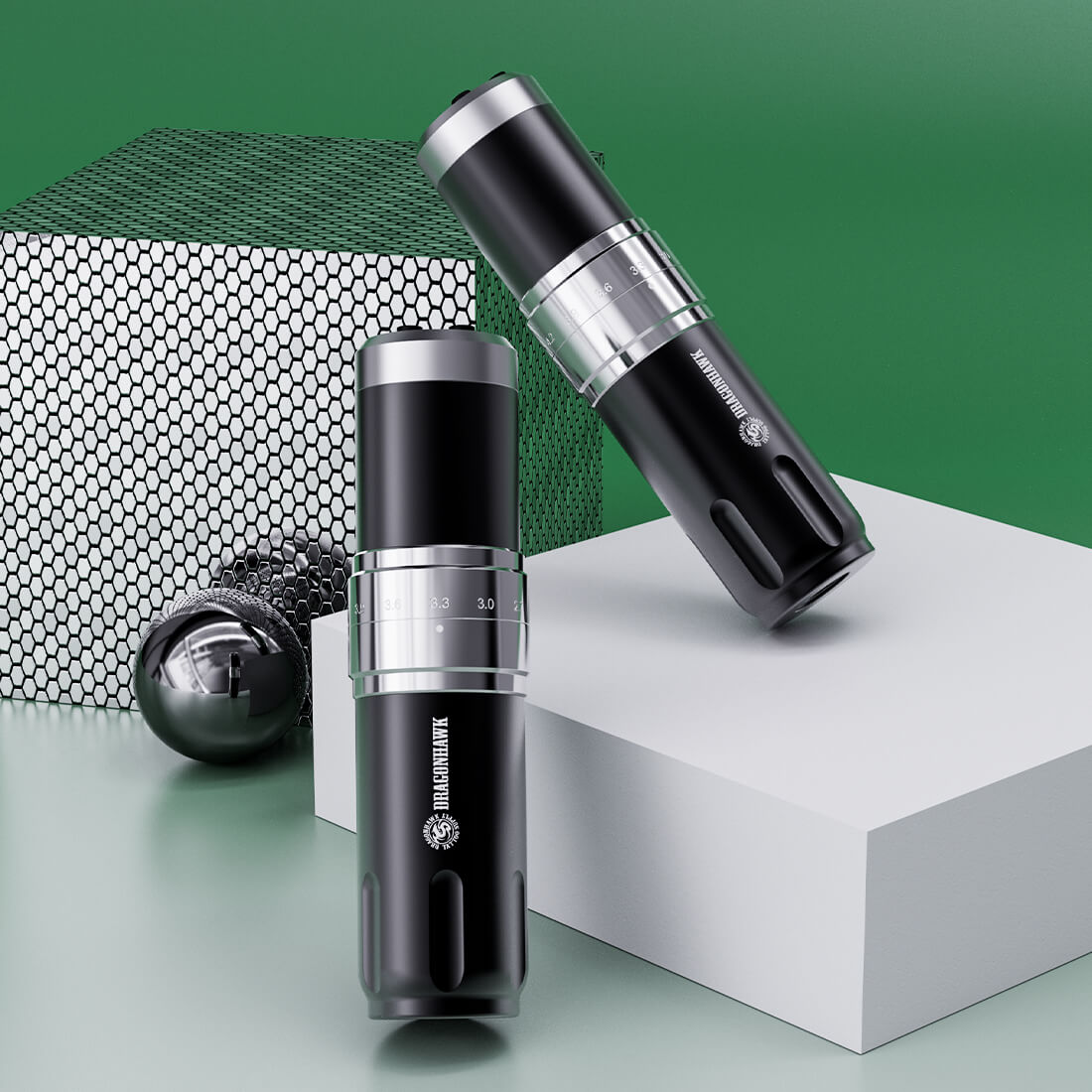 Dragonhawk Fold 3 Wireless PMU Tattoo Pen Machine with 7 Stroke Lengths
