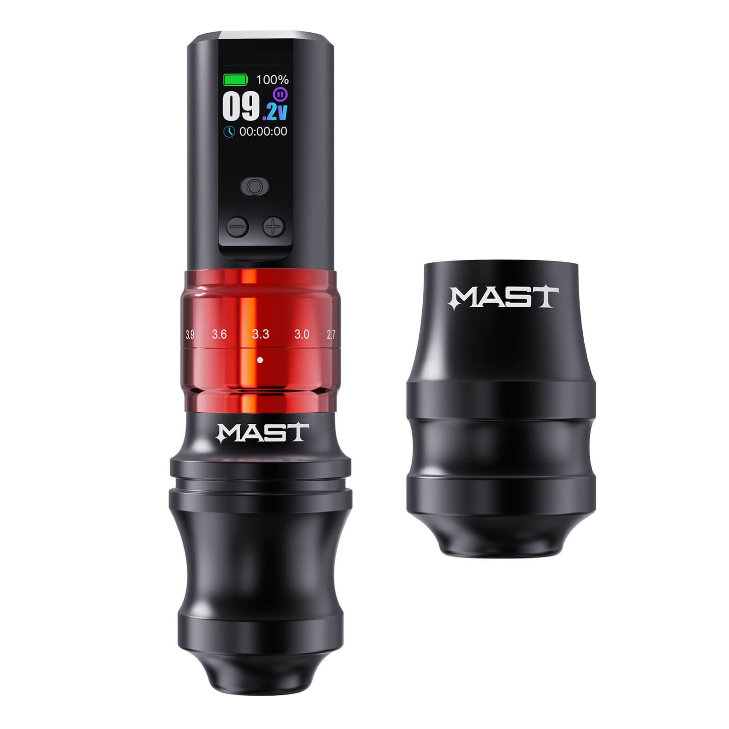 Mast Fold 2 Pro Wireless PMU Tattoo Pen Machine 2.4-4.2MM Stroke Length | Includes Two Grips - Free Shipping