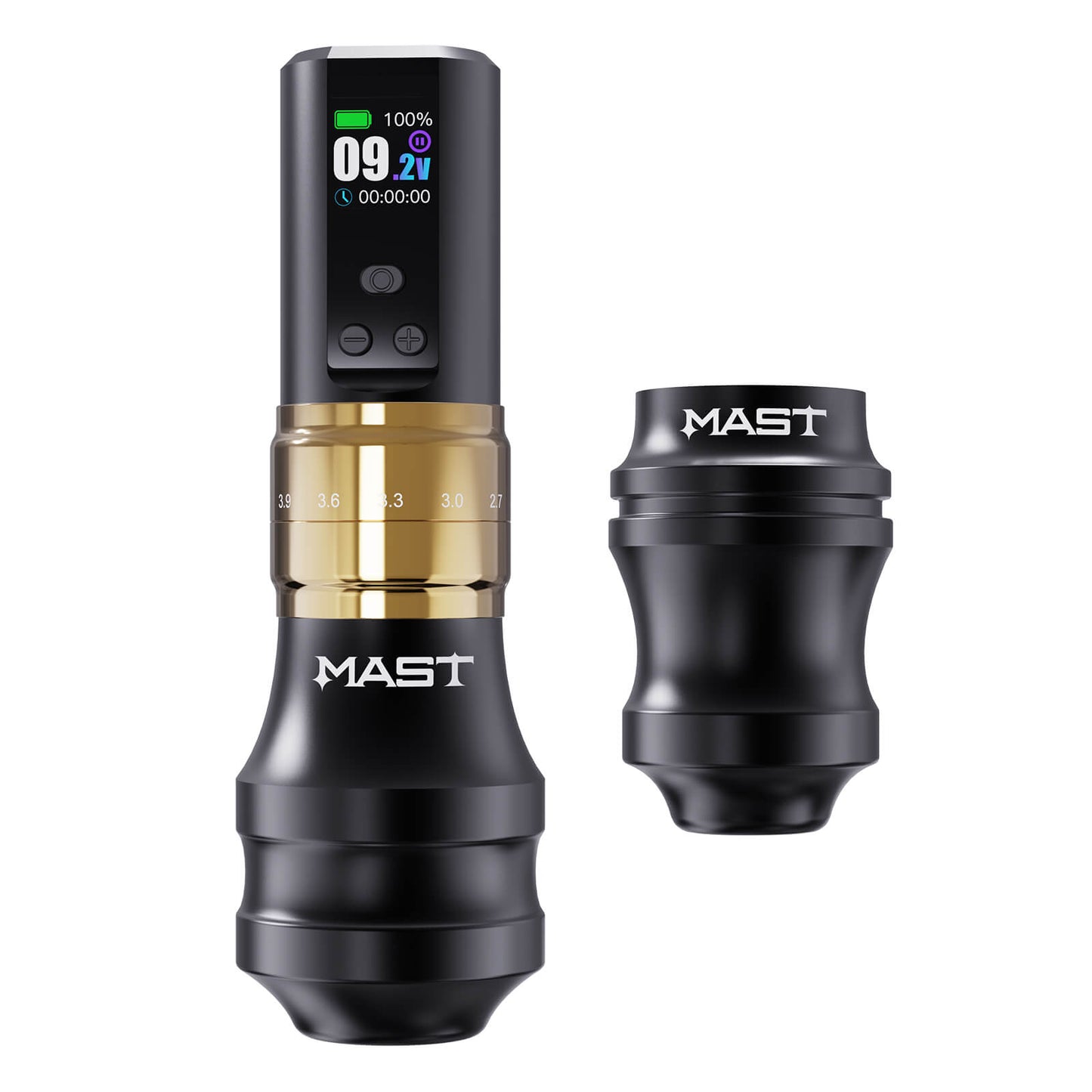 Mast Fold 2 Pro Wireless PMU Tattoo Pen Machine 2.4-4.2MM Stroke Length | Includes Two Grips - Free Shipping