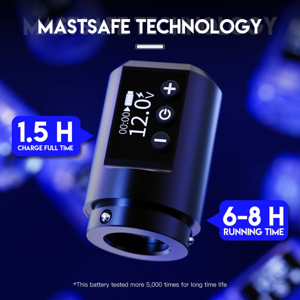 Mast Mini Wireless Tattoo Machine Professional Bundle - Free Shipping