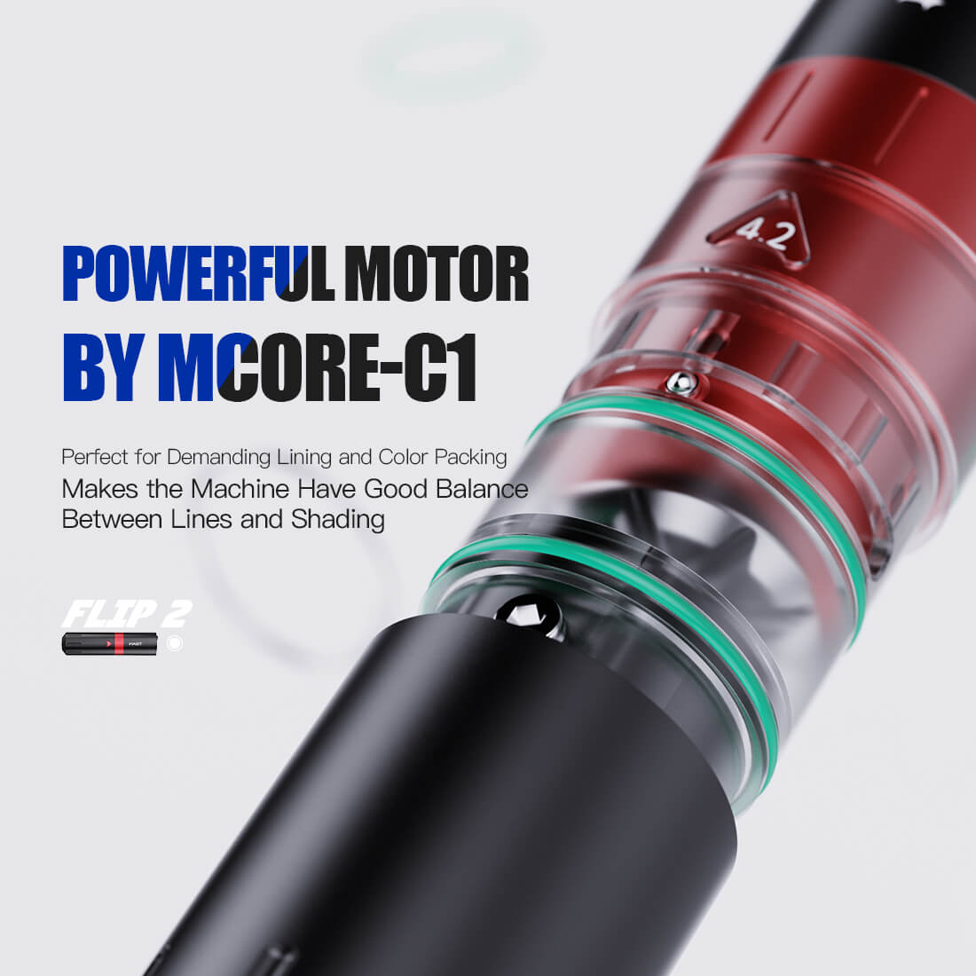 Mast Flip2 Wireless PMU Tattoo Pen Machine with 7 Adjustable Strokes