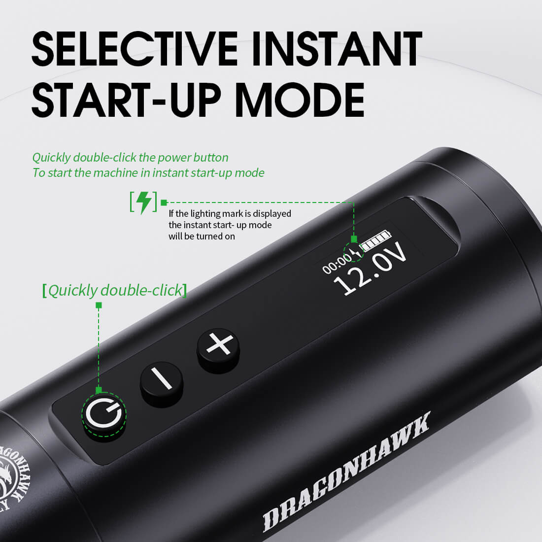 Dragonhawk X10 Wireless PMU Tattoo Pen Machine with 3.5MM Stroke and Brushless Motor – Free Shipping