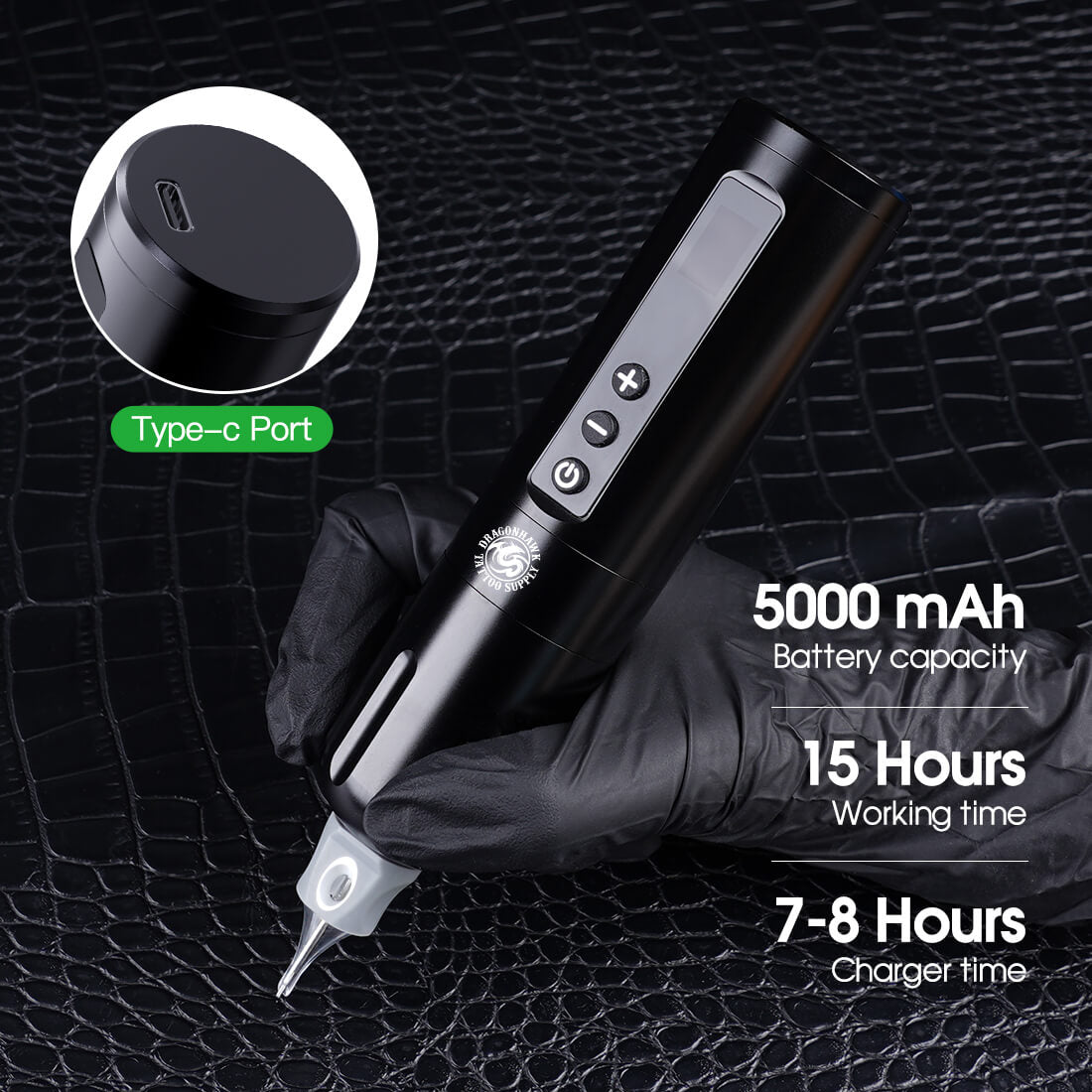 Dragonhawk X10 Wireless PMU Tattoo Pen Machine with 3.5MM Stroke and Brushless Motor – Free Shipping