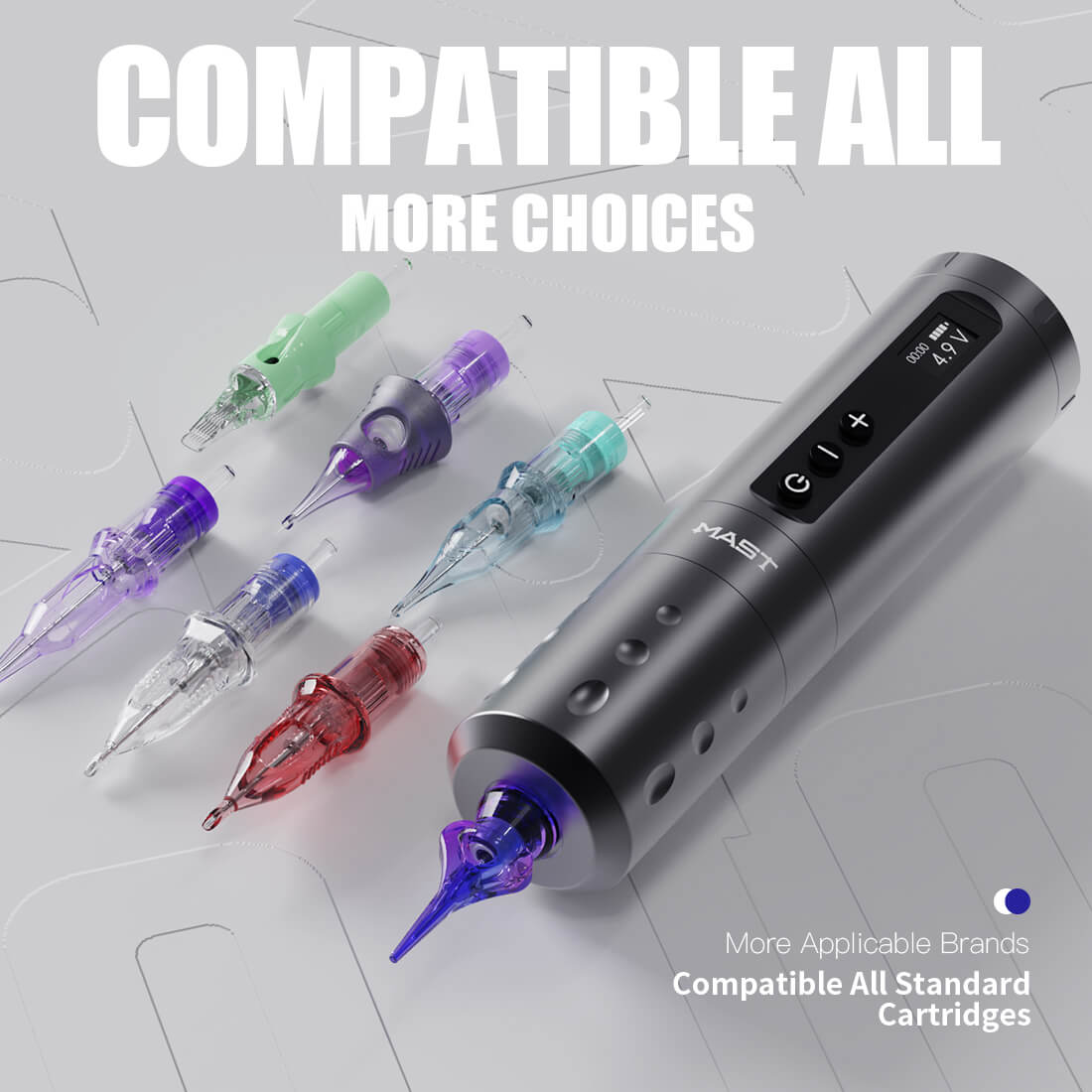 Mast A2 Wireless PMU Tattoo Pen Machine with 3.5 MM Stroke - Free Shipping