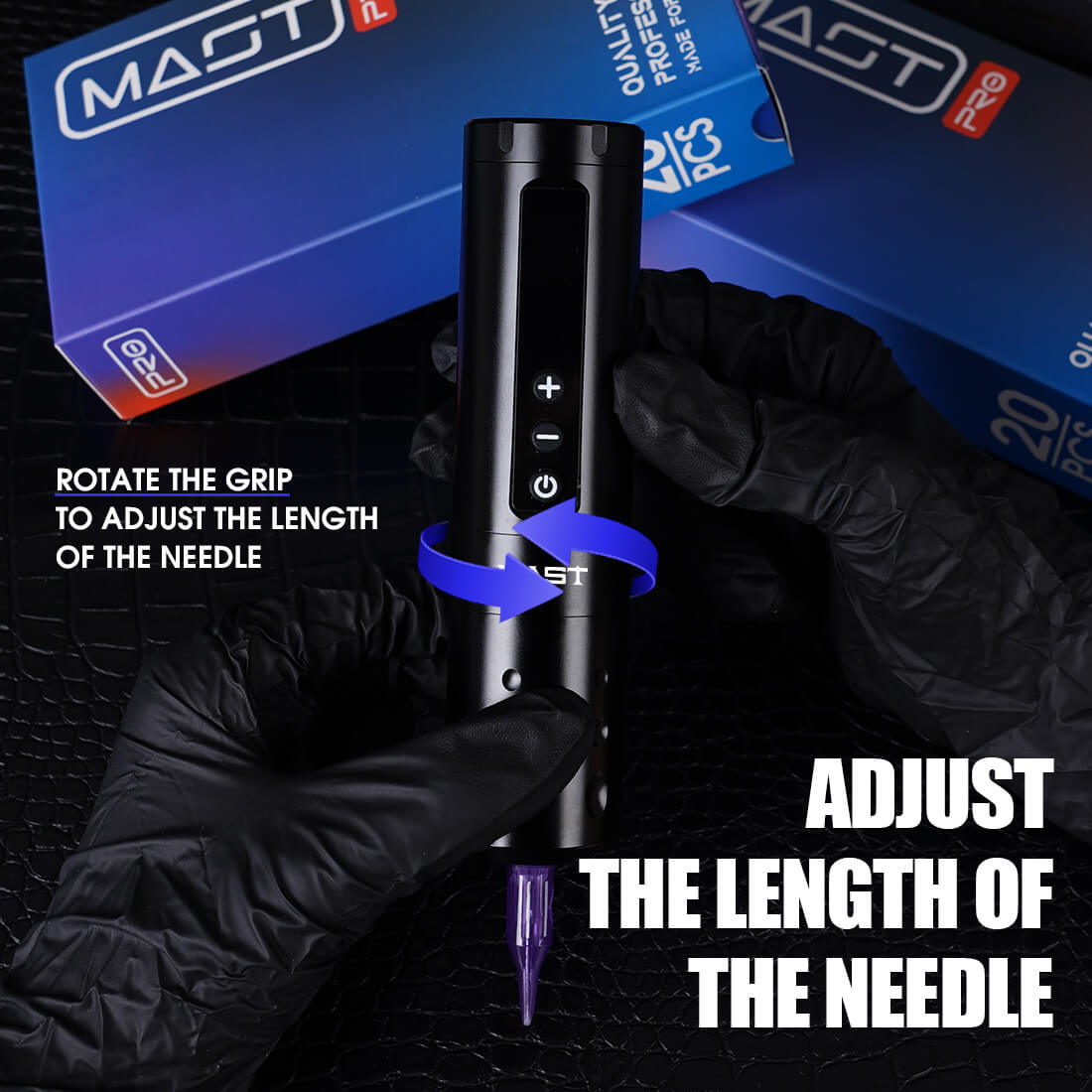 Mast A2 Wireless PMU Tattoo Pen Machine with 3.5 MM Stroke - Free Shipping