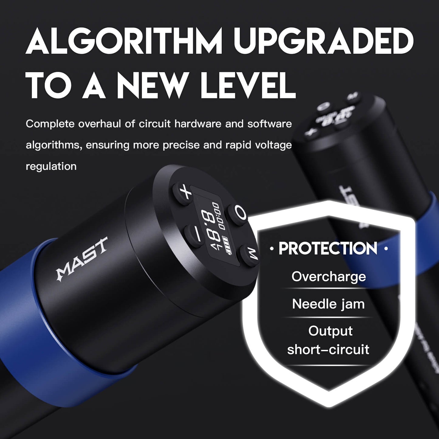 Mast A3 Wireless PMU Tattoo Pen Machine with 3.5MM Stroke - Free Shipping