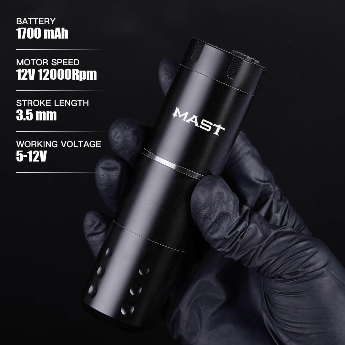 Mast A1 Wireless PMU Tattoo Pen Machine with 3.5MM Stroke - New Generation